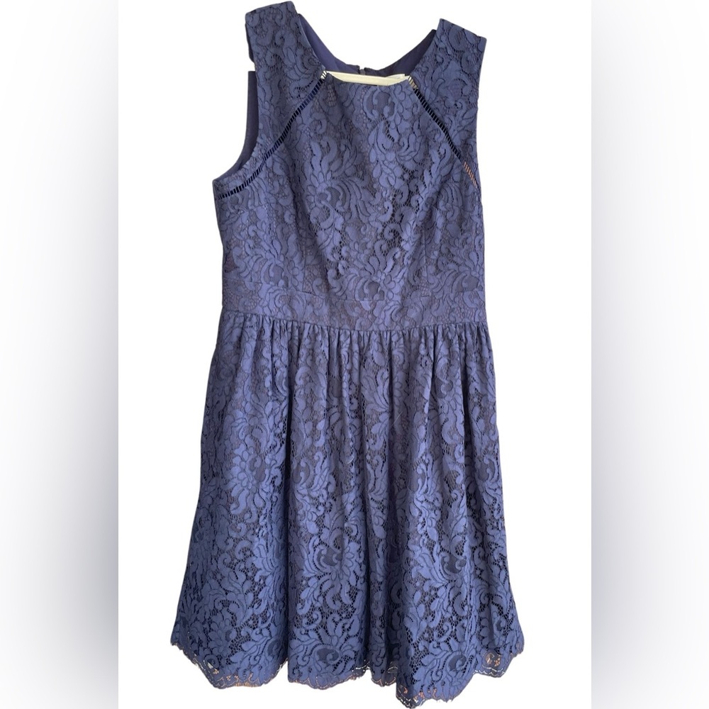 Eliza J Women’s Lace Fit & Flare Midi Dress with Pockets
